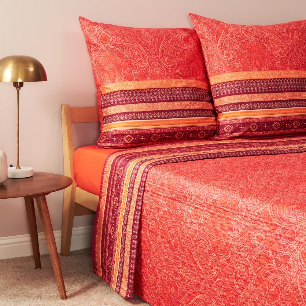 Покривало Bassetti Maser 9328477 Бавовна Червоний Герань R1 Розміри: 180 x 255 см, фото №3