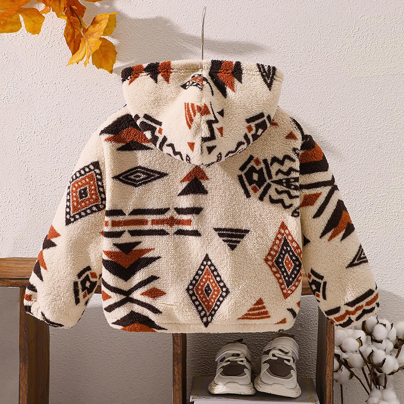 Куртка с капюшоном Generisch для девочек с принтом на молнии для активного отдыха, мягкий флисовый внутренний слой, зимняя куртка, детская верхняя одежда, фото №7