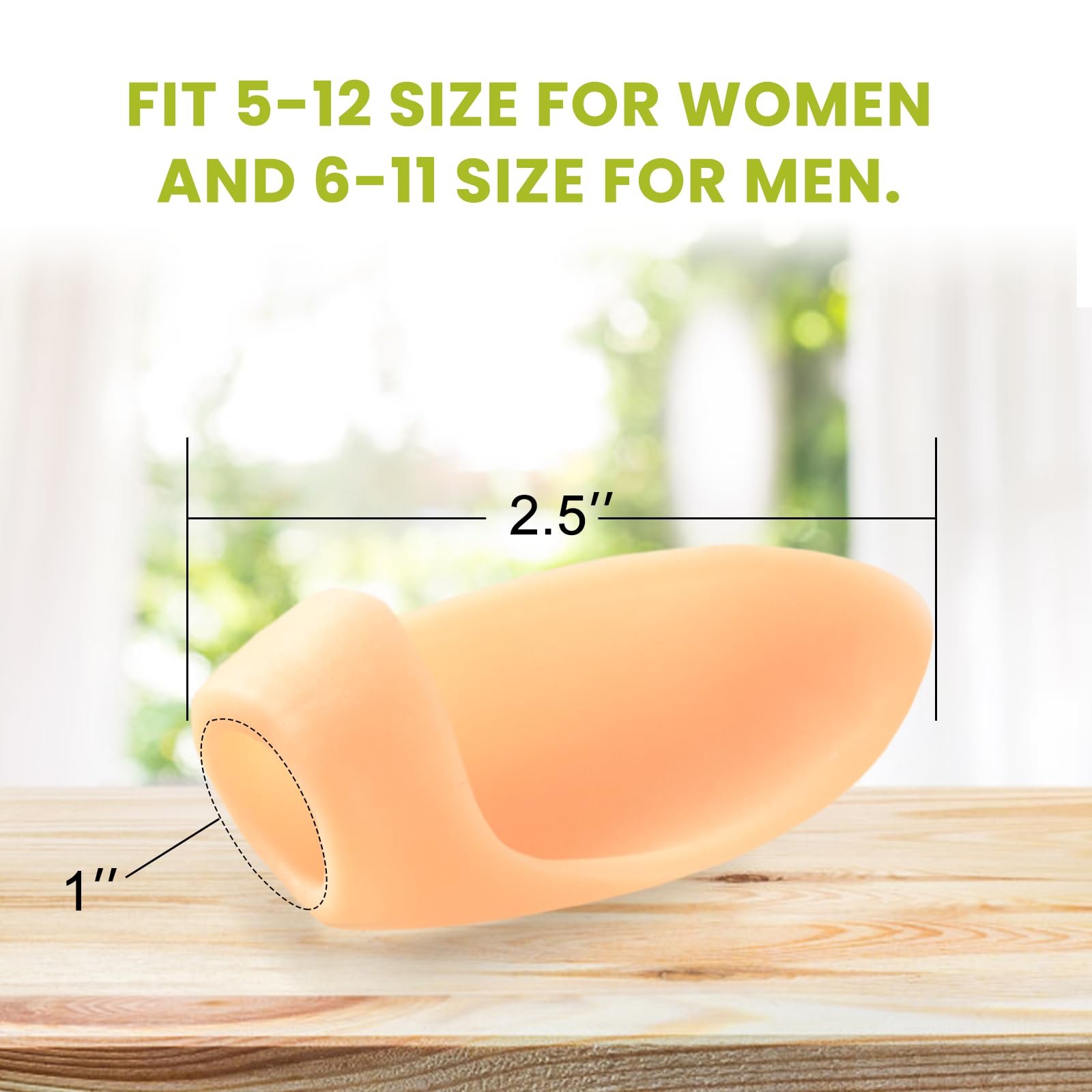 Гелеві Захисні Накладки Bukihome Hallux Valgus, Світло-Бежевий, 10 шт, фото №2