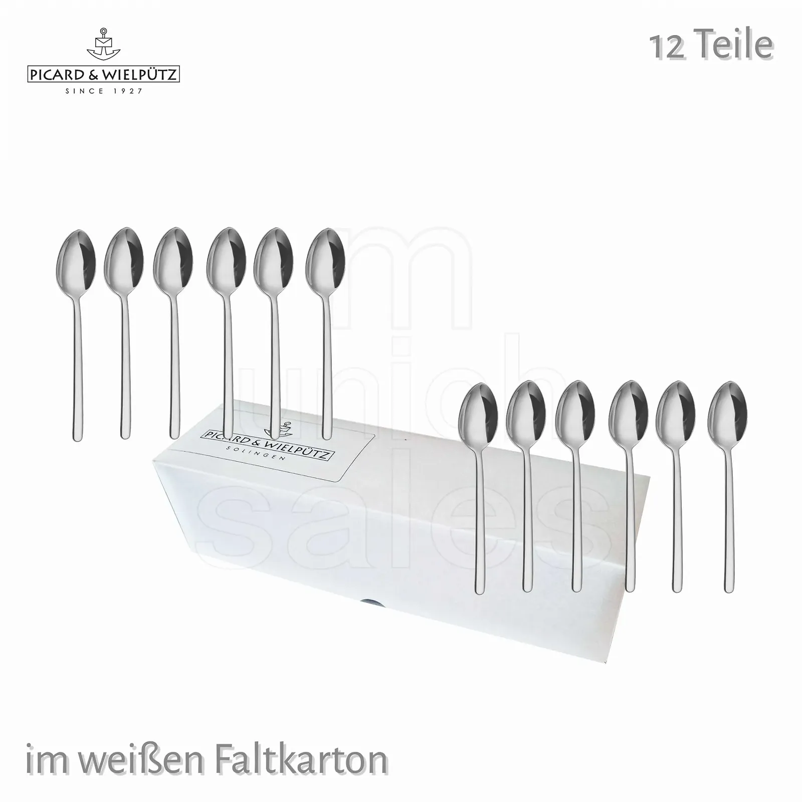 Ложки для еспресо Picard & Wielpütz Ventura 6108, 12 штук, в білій складній коробці, фото №2