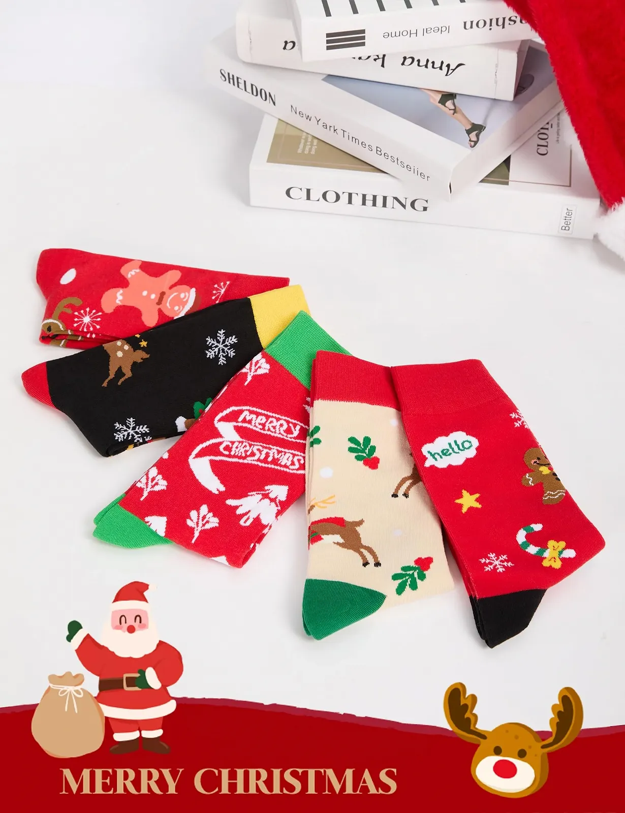 Шкарпетки Жіночі Різдвяні Теплі Зимові, фото №4