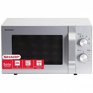 Мікрохвильова піч Sharp R204S Solo 20 л 800 Вт Срібляста - Фото 1