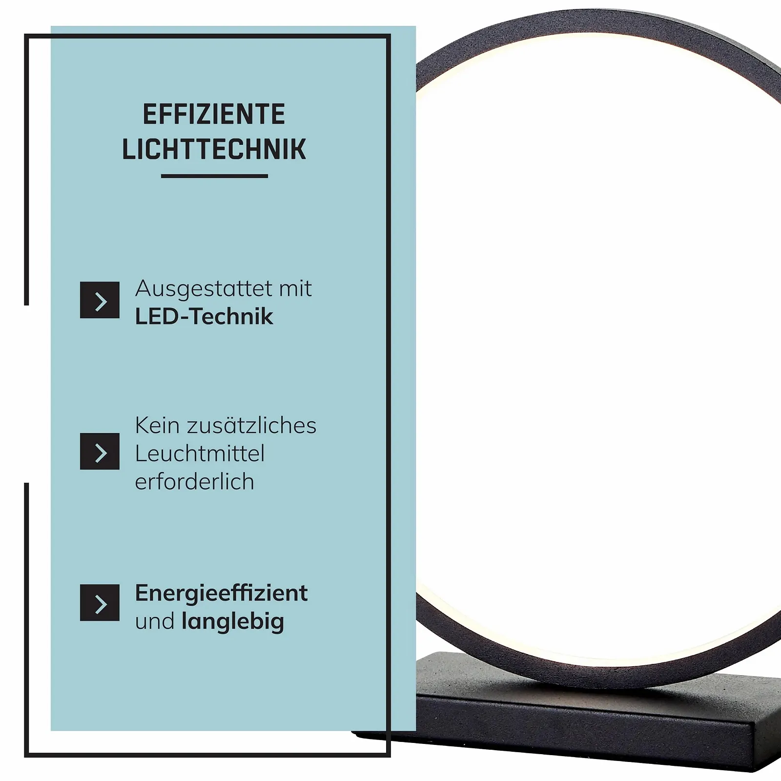 Настольная лампа Lightbox Modern LED лента 28x9x26 см 8 Вт 850 лм 3000 К алюминий черная, фото №4