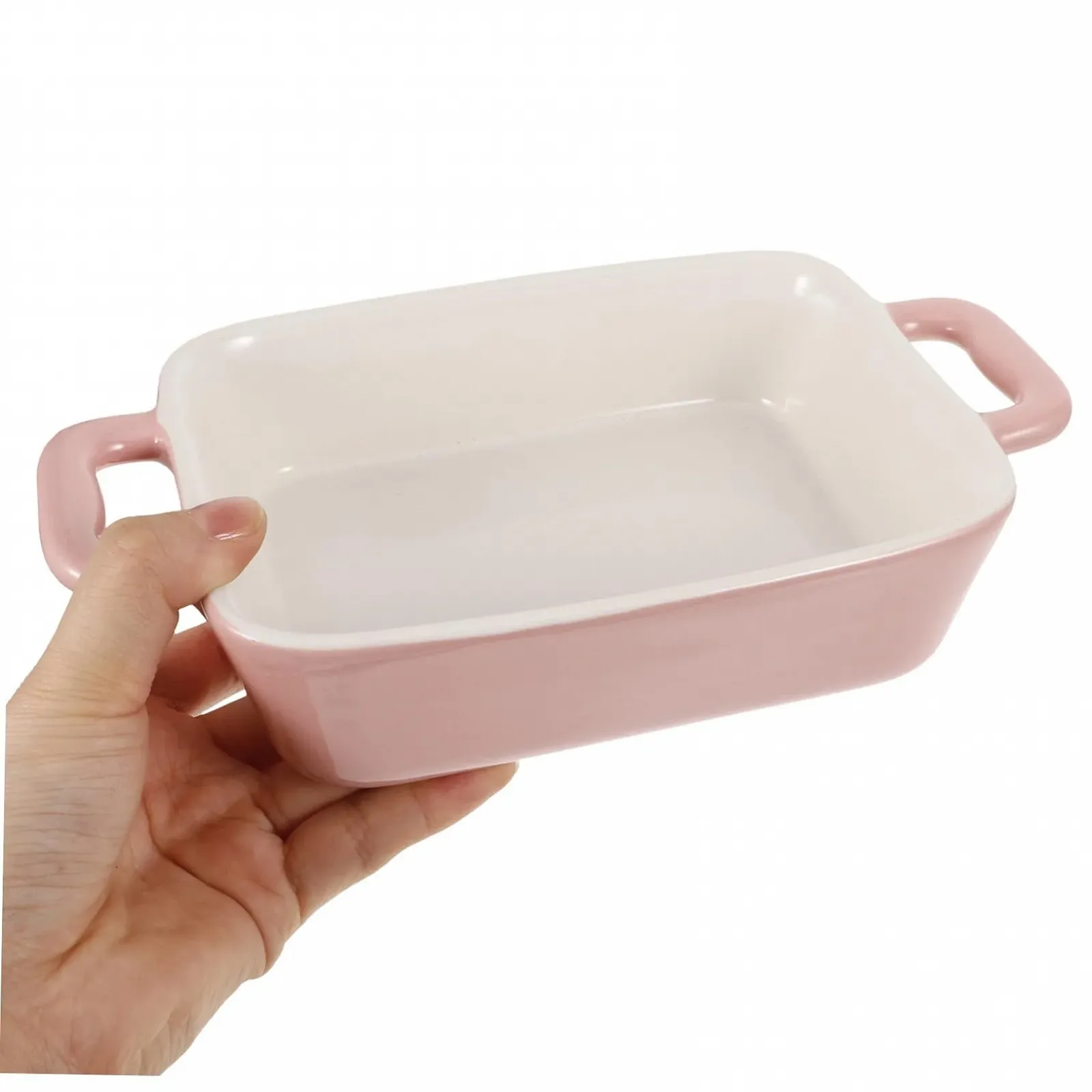 Форма для запікання Ciieeo керамічна прямокутна з антипригарним покриттям Рожева, фото №9