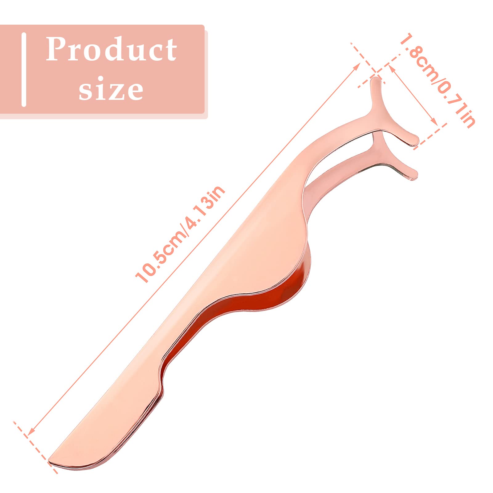 Аплікатор WLLHYF Eyelash Applicator для накладних вій DIY із нержавіючої сталі Рожеве золото, фото №3