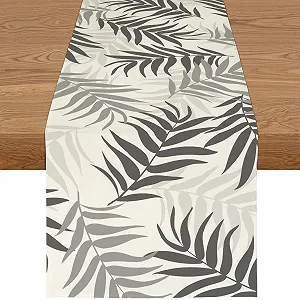 Купити Ранер для столу YCOLL Plants Leaf Pattern Water-Repellent Washable Grey - Фото 1 Ранер для столу YCOLL Plants Leaf Pattern Water-Repellent Washable Grey - Фото 1