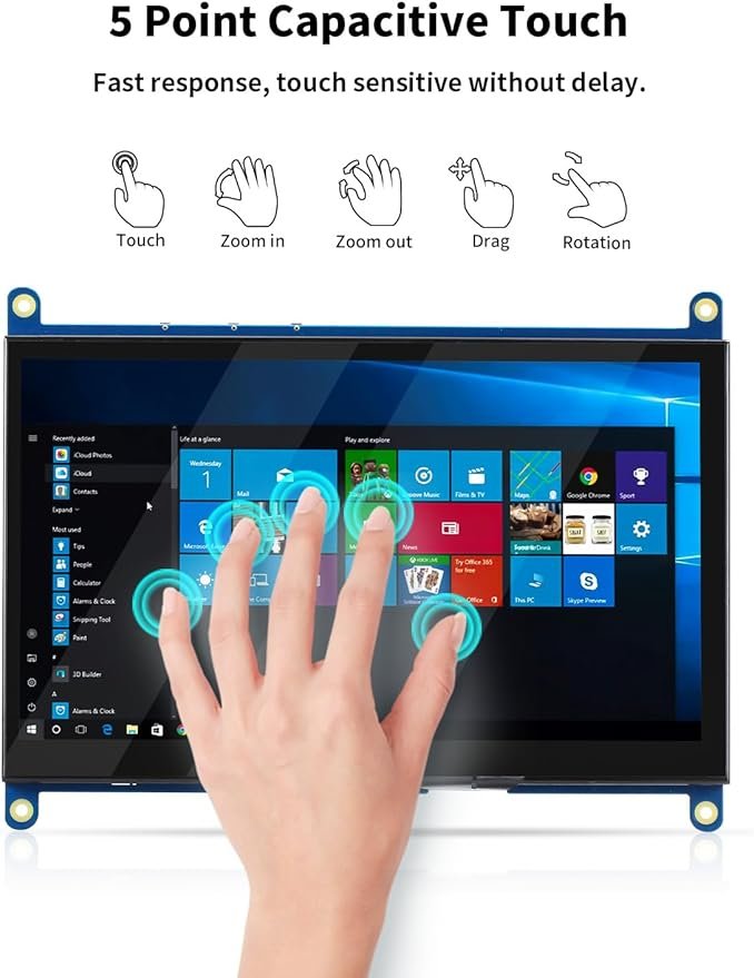 Монитор портативный сенсорный 7" CUQI RPM-01 HD IPS 60 Гц, фото №2