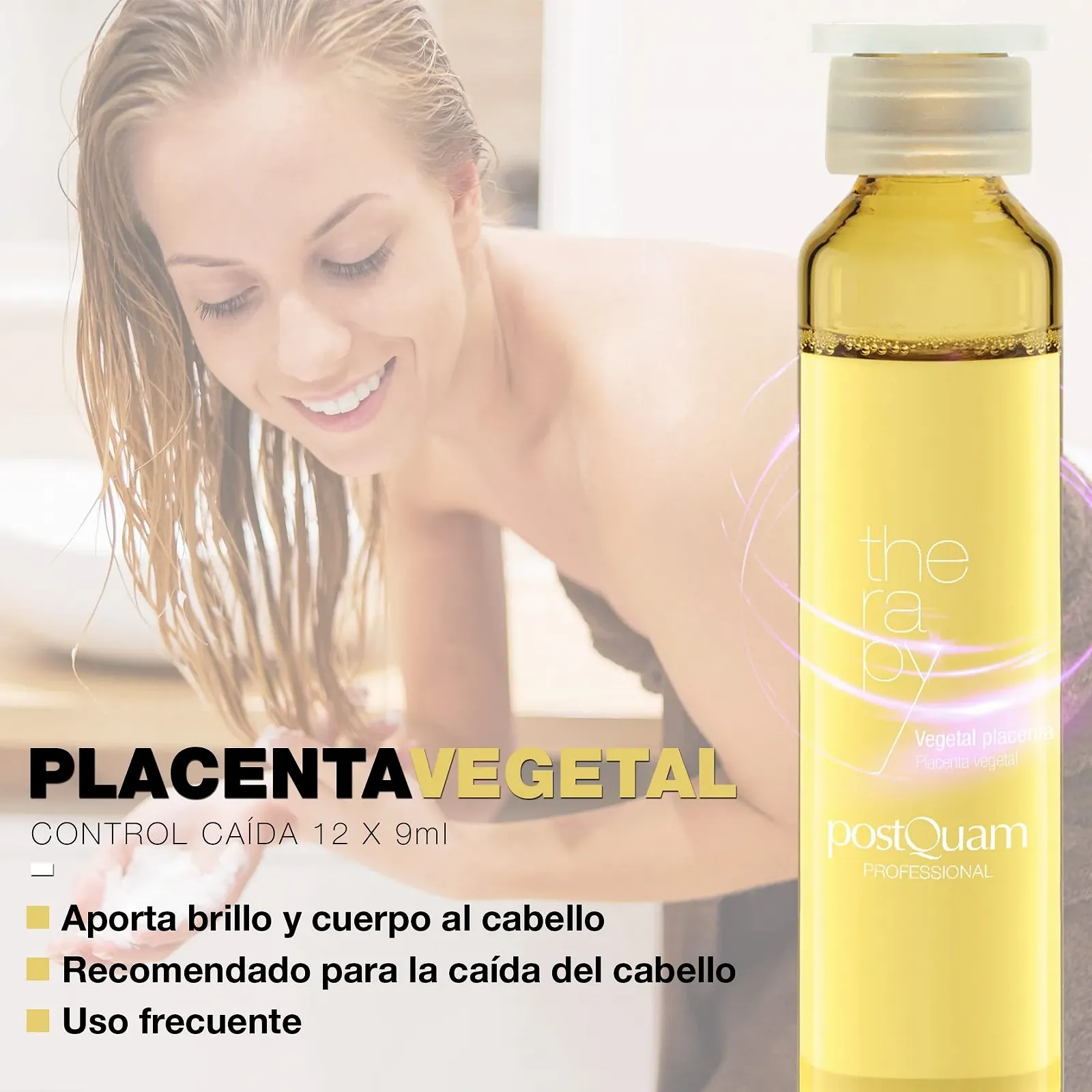 Засіб від випадіння волосся PostQuam, набір: 12 ампул Placenta Vegetal 9 мл + шампунь проти випадіння волосся 500 мл, фото №5 Засіб від випадіння волосся PostQuam, набір: 12 ампул Placenta Vegetal 9 мл + шампунь проти випадіння волосся 500 мл, фото №5