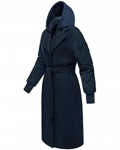 Переходное пальто Marikoo Tjadee 16 Женское Теплое Длинное съемный капюшон и пояс synthetic.ua - Фото 1