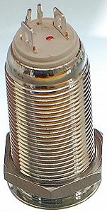 Кнопка антивандальна VJ Parts d14mm стрижка 12mm h30mm 2 положення 4 контакт індикація synthetic.ua - Фото 1