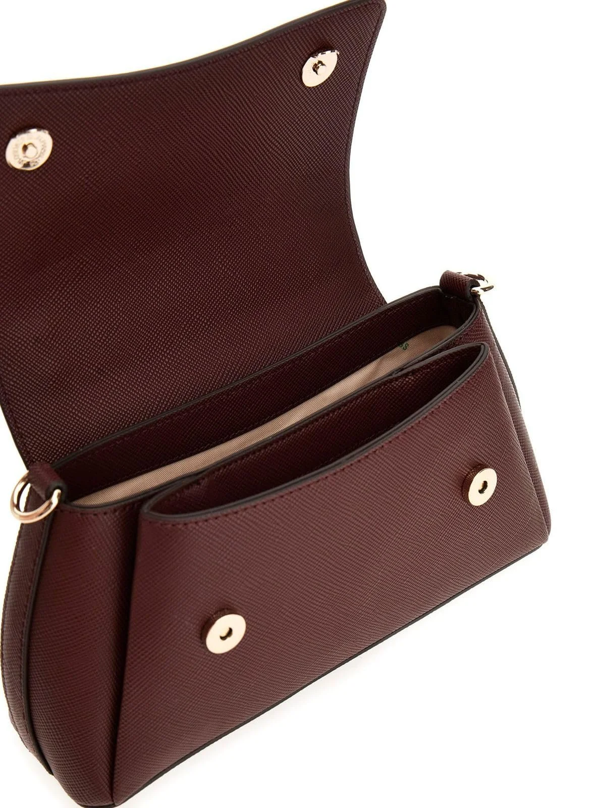 Сумка GUESS Eco Gloriana 2 Compartment TH Flap Burgundy, фото №3