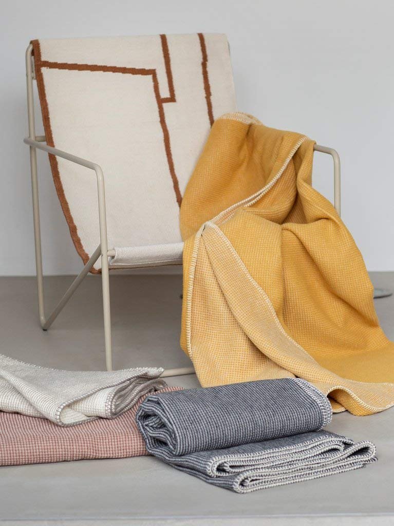 Покривало David Fussenegger Lido Uni 140 x 200 см Гірчично-жовтий, фото №4