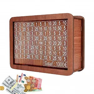 Скарбничка Wooden 1,000 EUR з цифрами дерево - Фото 1