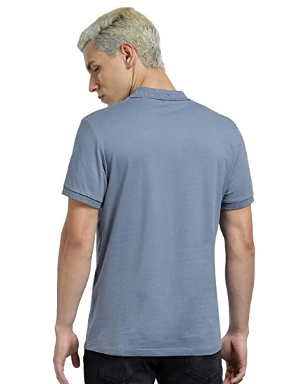 Рубашка-поло Jack & Jones SS 12223714 Мелкий принт Голубой M, фото №4