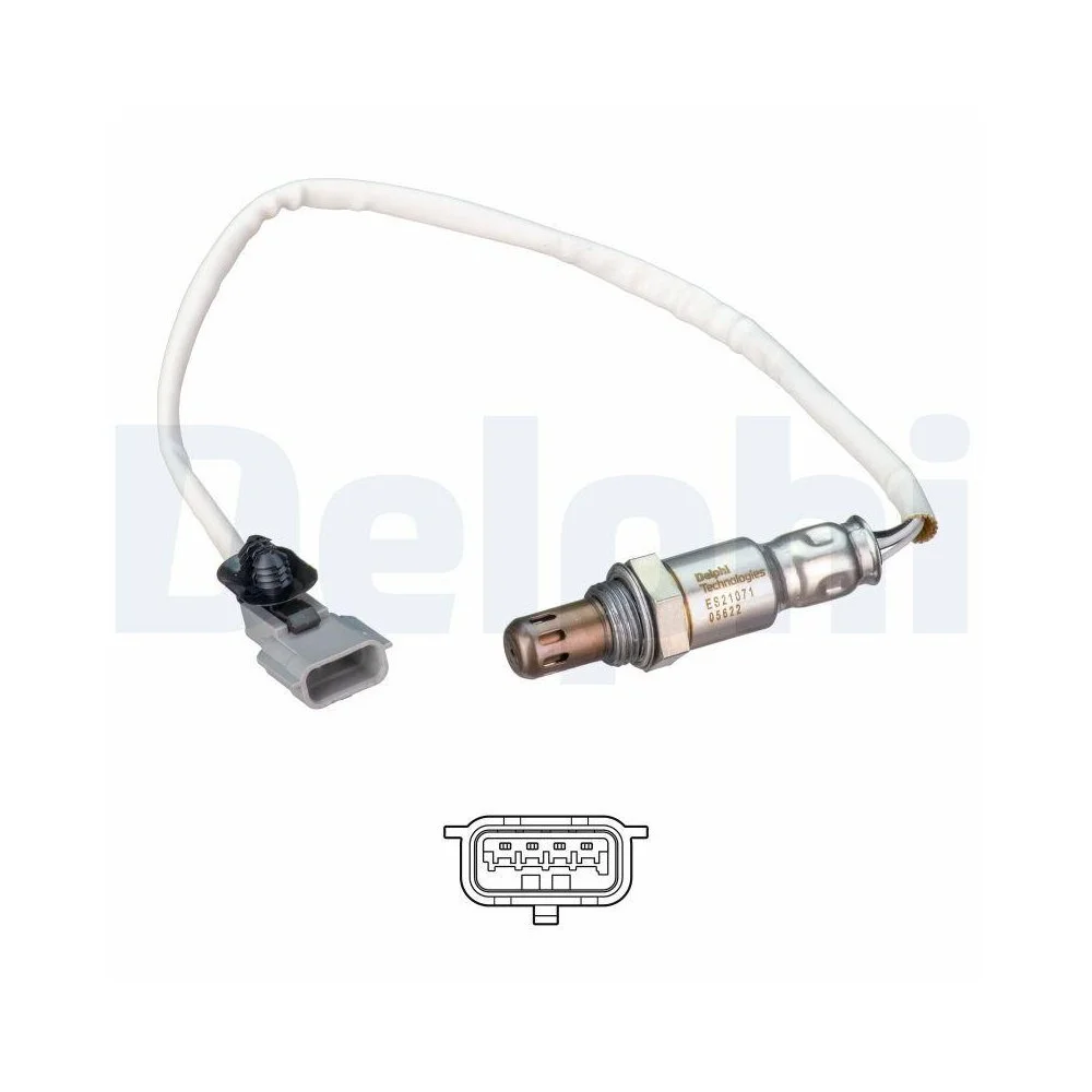 Лямбда-зонд DELPHI ES21071-12B1 для RENAULT DACIA после катализатора, фото №1