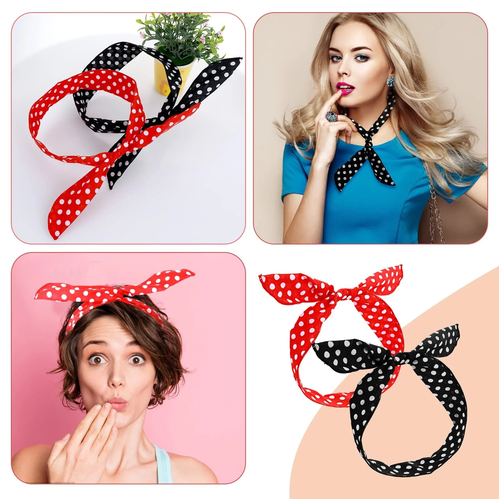 Пов'язка на голову в горошок, фото №8