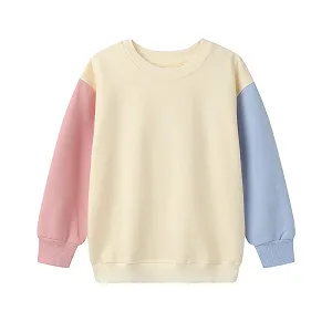 Джемпер Mud Kingdom Colour Block для девочек, с круглым вырезом горловины и цветными вставками - Фото 1