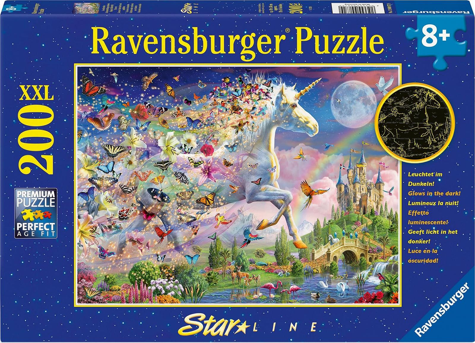 Детский пазл Ravensburger Star Line 12000872 200 элементов XXL Светящаяся бабочка-единорог, фото №1