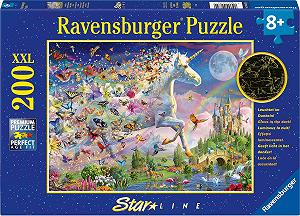 Детский пазл Ravensburger Star Line 12000872 200 элементов XXL Светящаяся бабочка-единорог - Фото 1