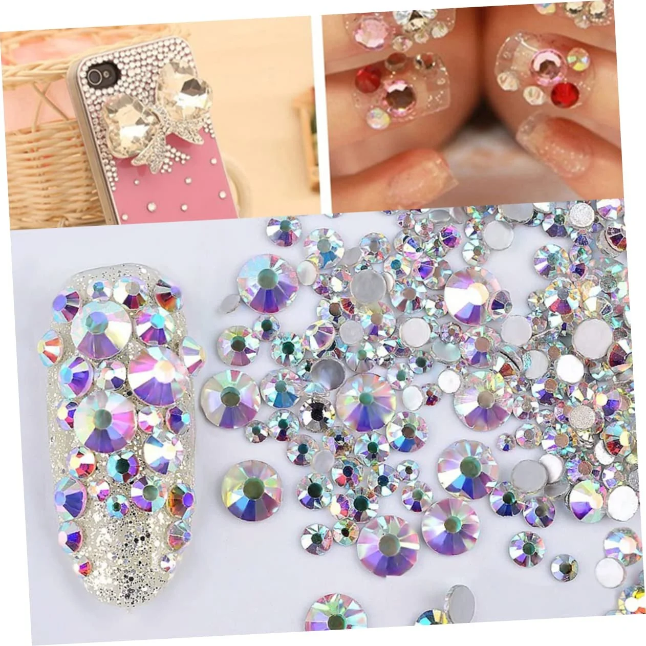 Стразы Круглые COHEALI Crystal AB 2880 штук, фото №9 Стразы Круглые COHEALI Crystal AB 2880 штук, фото №9