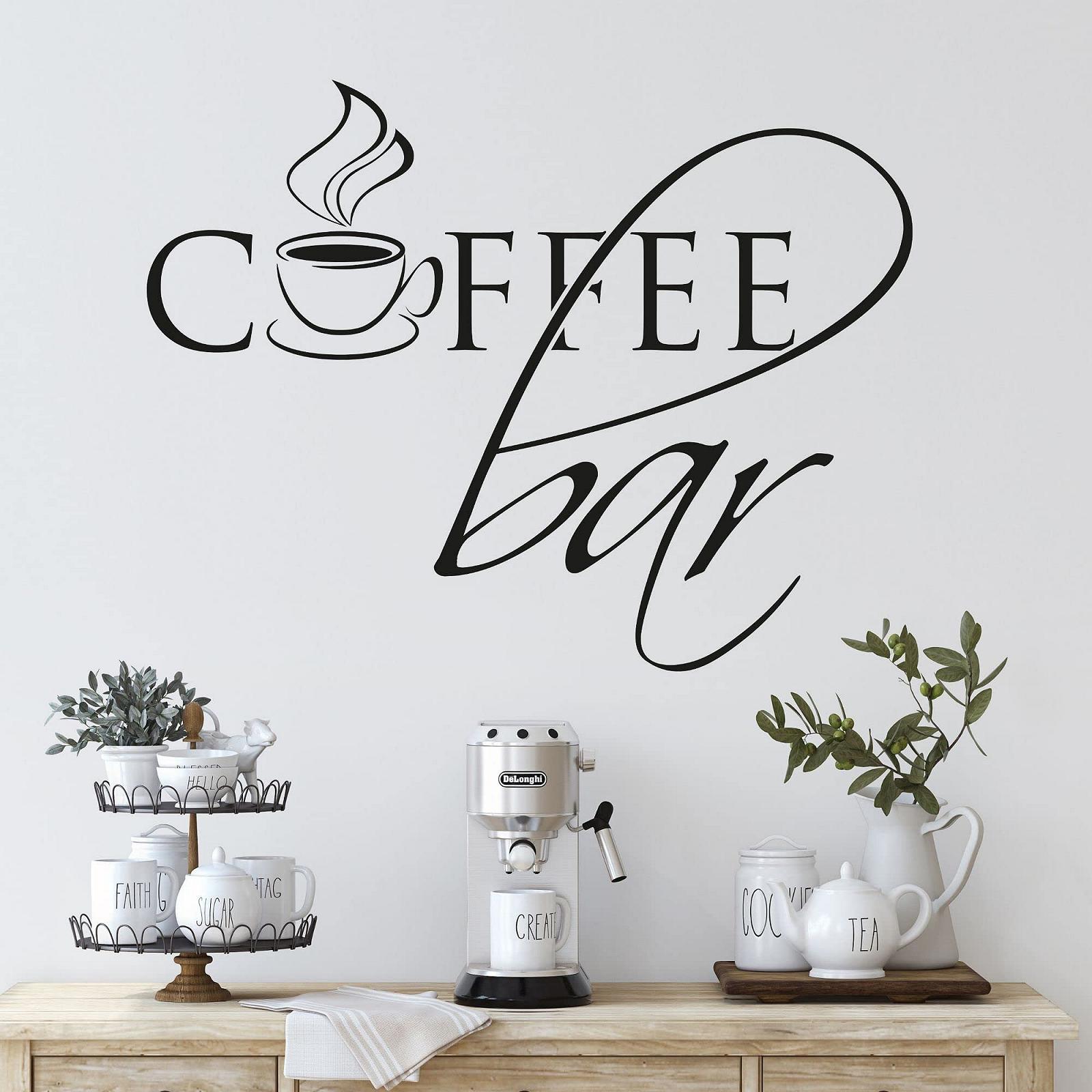 Наклейка на стіну GRAZDesign Coffee Bar з чашкою Самоклеюча 74 x 57 см 080 Коричневий, фото №1
