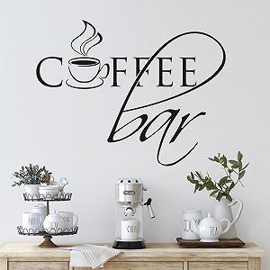 Наклейка на стіну GRAZDesign Coffee Bar з чашкою Самоклеюча 74 x 57 см 080 Коричневий - Фото 1