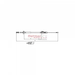 Трос газа METZGER 1173.7 для FIAT - Фото 1