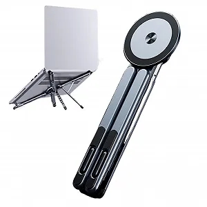 Подставка для ноутбука Регулируемая портативная складная подставка для ноутбука и планшета - магнитная подставка для смартфона для путешествий офиса на открытом воздухе в помещении письменного стола дома - Фото 1