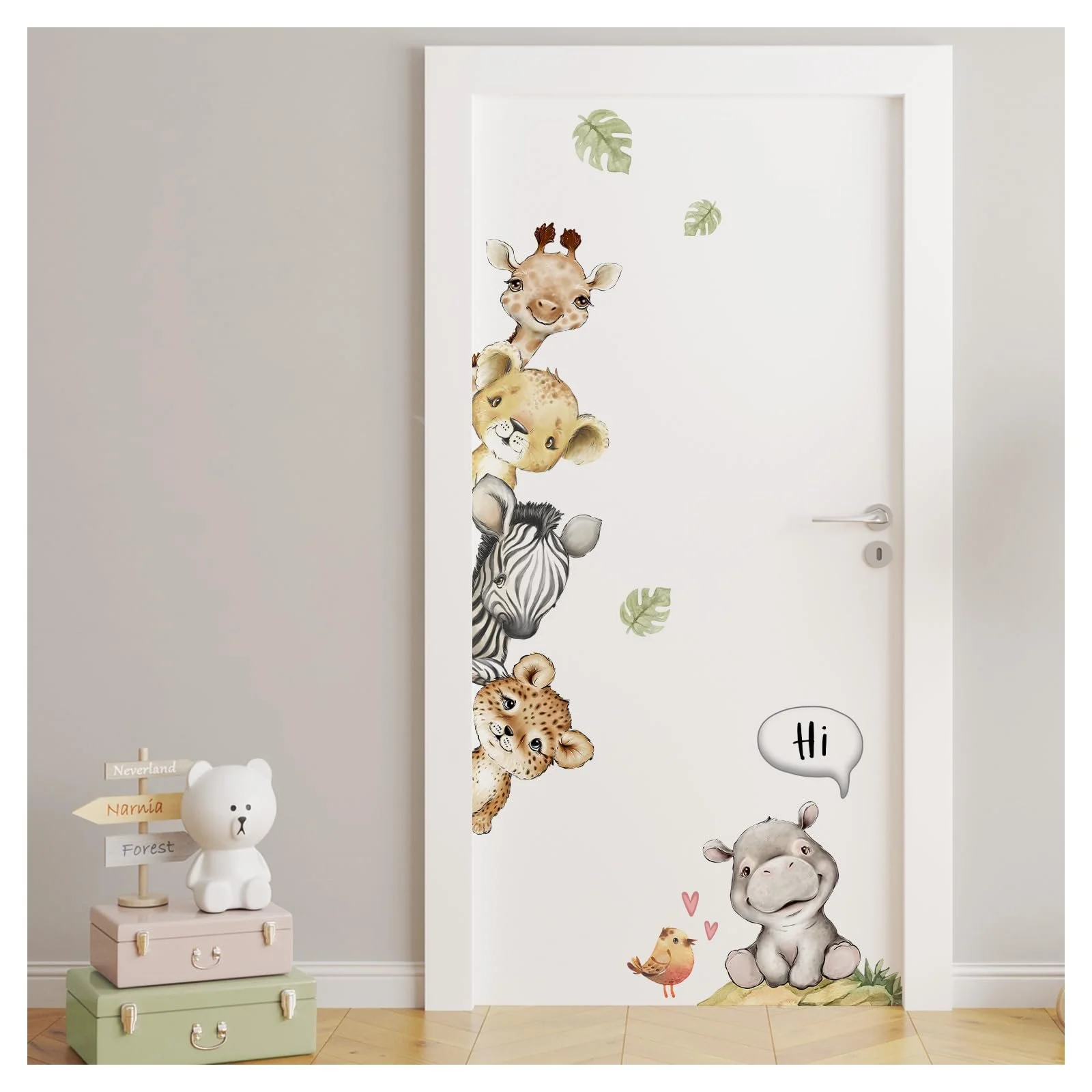 Наклейка на стіну та двері DK1004-8 Forest Animals для дитячої кімнати, фото №1