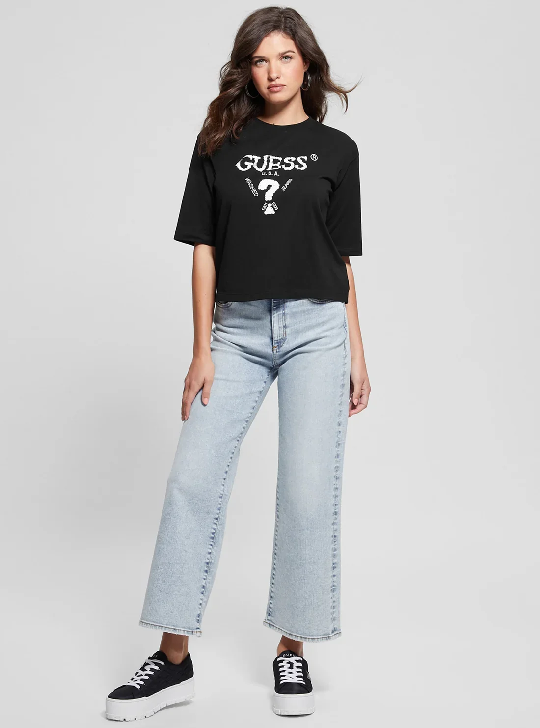 Жіноча футболка Guess - Aurelie Boxy Tee (V4YI06I3Z14) Чорний - S, фото №2