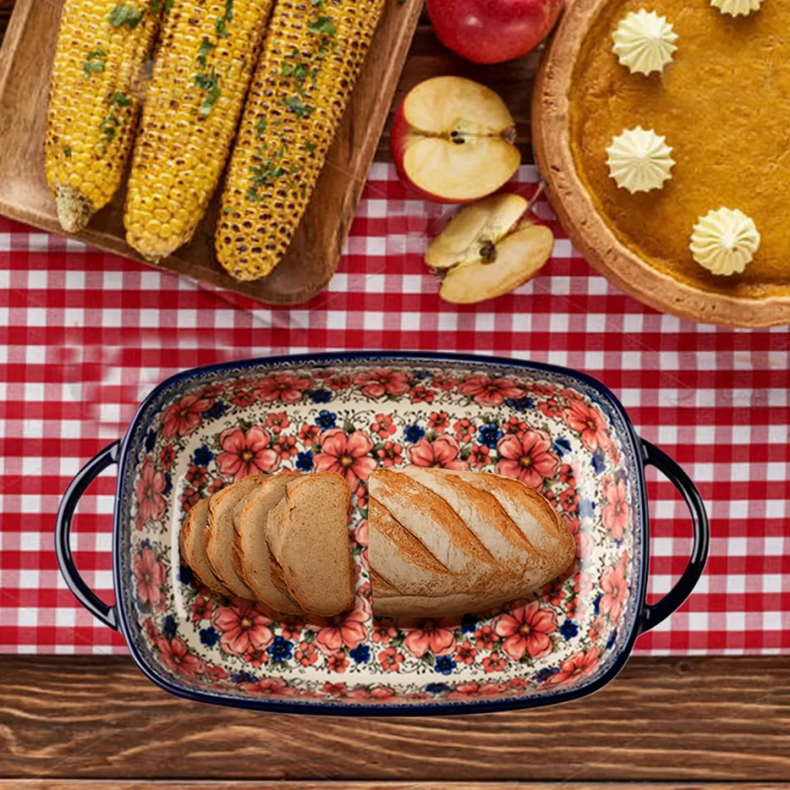 Форма для лазаньи Керамическая Прямоугольная С ручками 33,5 x 19 см 1,9 л, фото №5