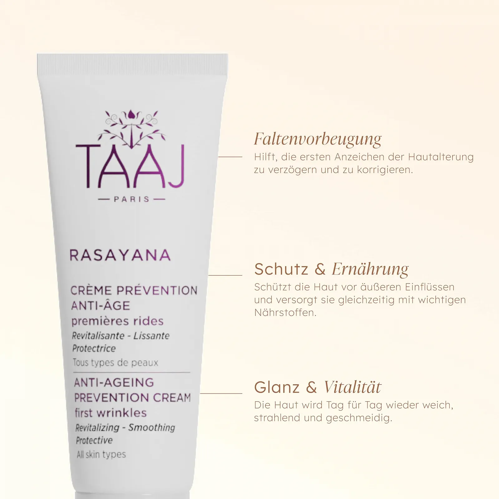 Крем Taaj Rasayana Anti-Ageing Prevention антивіковий 50 мл, фото №4 Крем Taaj Rasayana Anti-Ageing Prevention антивіковий 50 мл, фото №4