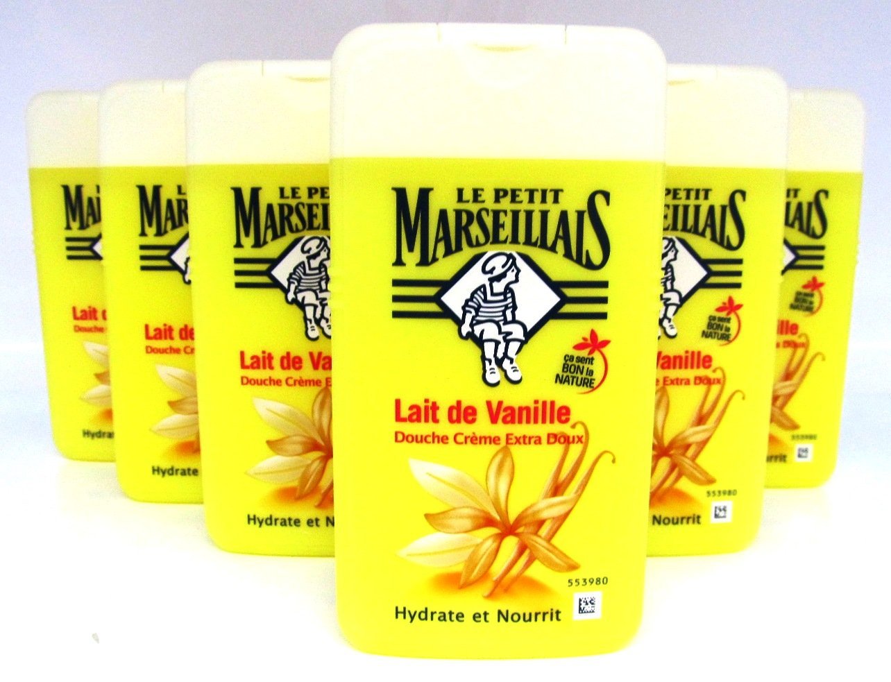 Гель для душу Le Petit Marseillais з ванільним молочком 6 х 250 мл, фото №1