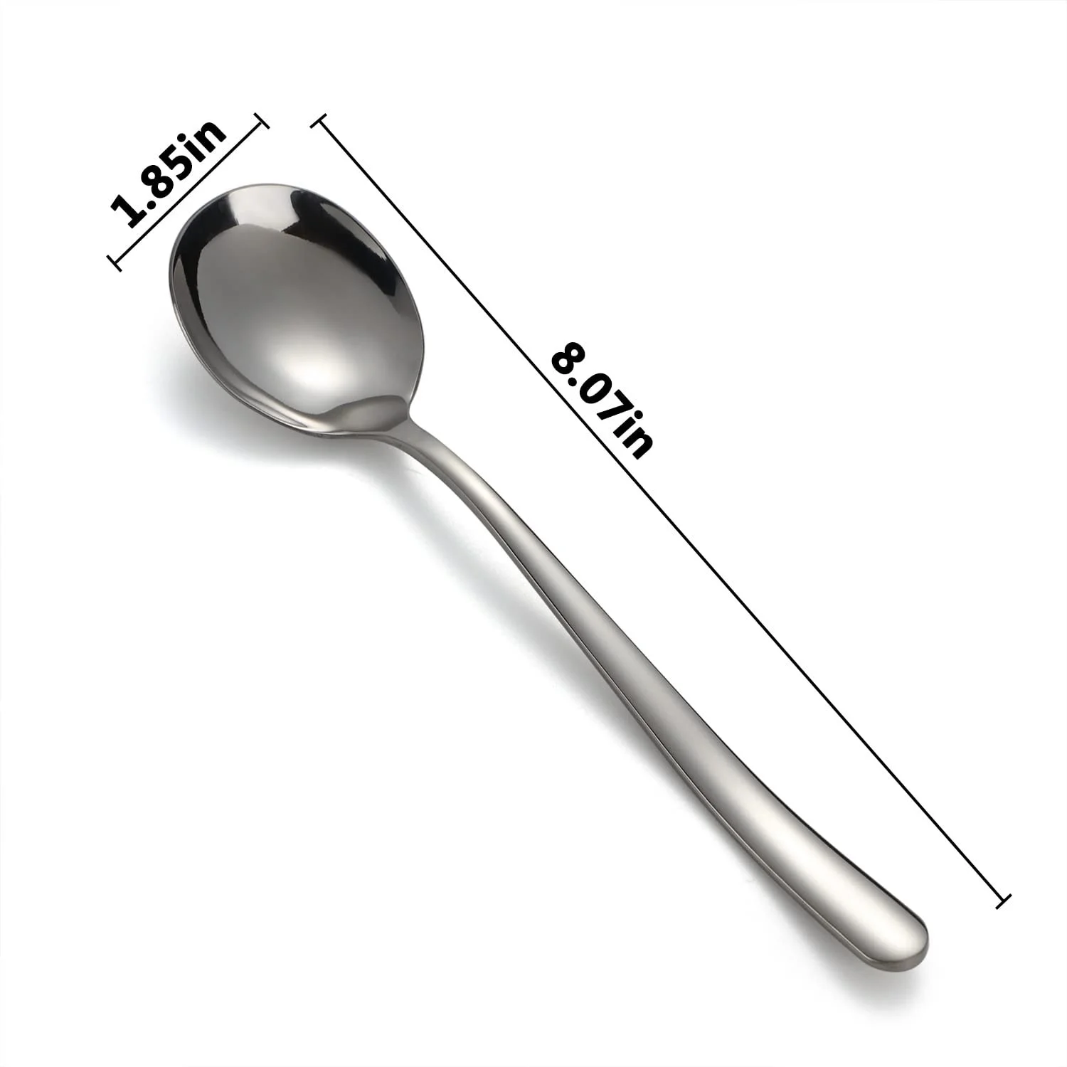 Ложка для супу з нержавіючої сталі, столова, фото №2
