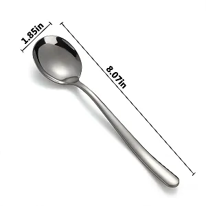 Ложка суповая из нержавеющей стали, столовая ложка, ложка для рамена, чайная ложка для кухни, ресторана, дома synthetic.ua - Фото 1