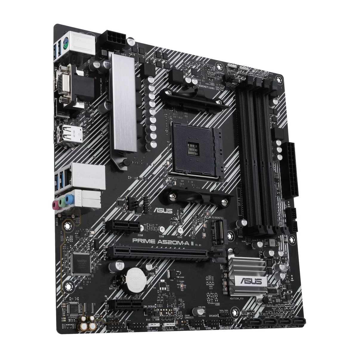 Материнcька плата ASUS PRIME A520M-A II/CSM sAM4 A520 4xDDR4 HDMI-VGA-DP mATX, фото №2