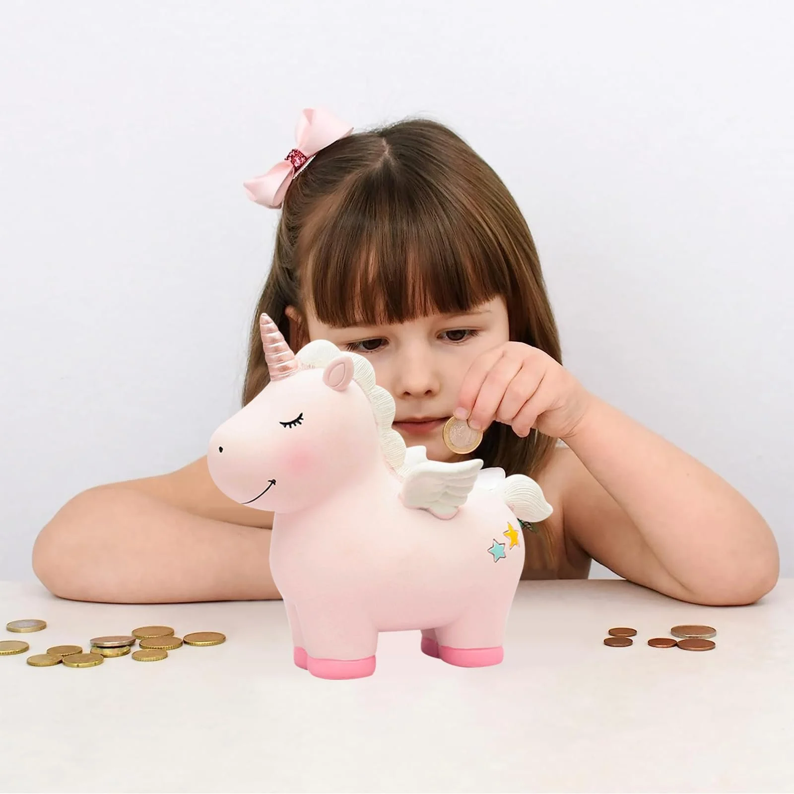 Скарбничка Bootoow Єдиноріг небитка рожева 17 x 9 x 19 см, фото №6