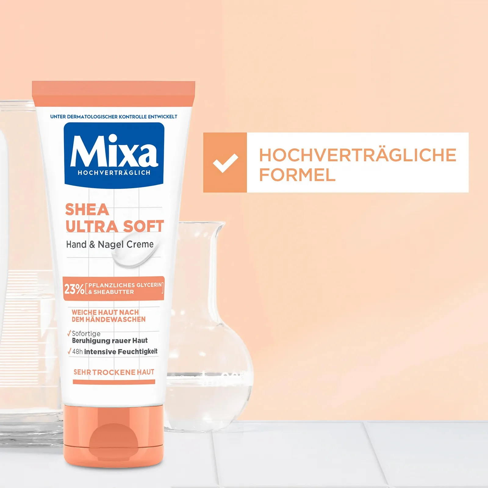 Крем для рук і нігтів Mixa Shea Ultra Soft - Живильний бальзам для сухих, потрісканих і шорстких рук, фото №5