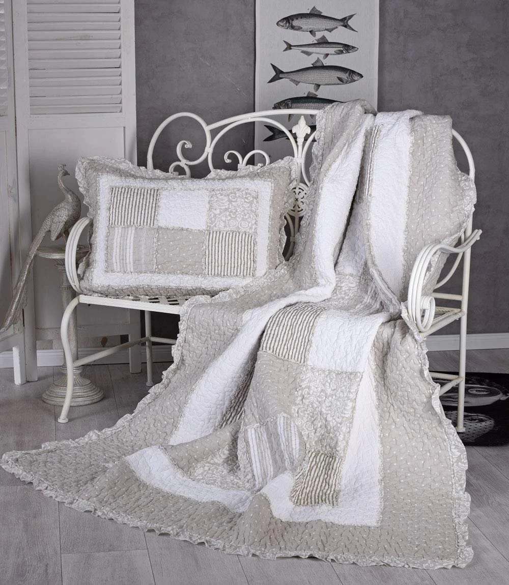 Покривало Клаптикове Palazzo Exclusive Villa Lola 150 x 200 см Сірий, фото №4