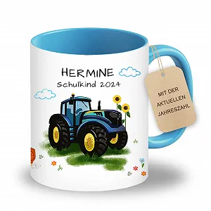 Дитяча кружка з трактором та іменем - Фото 1