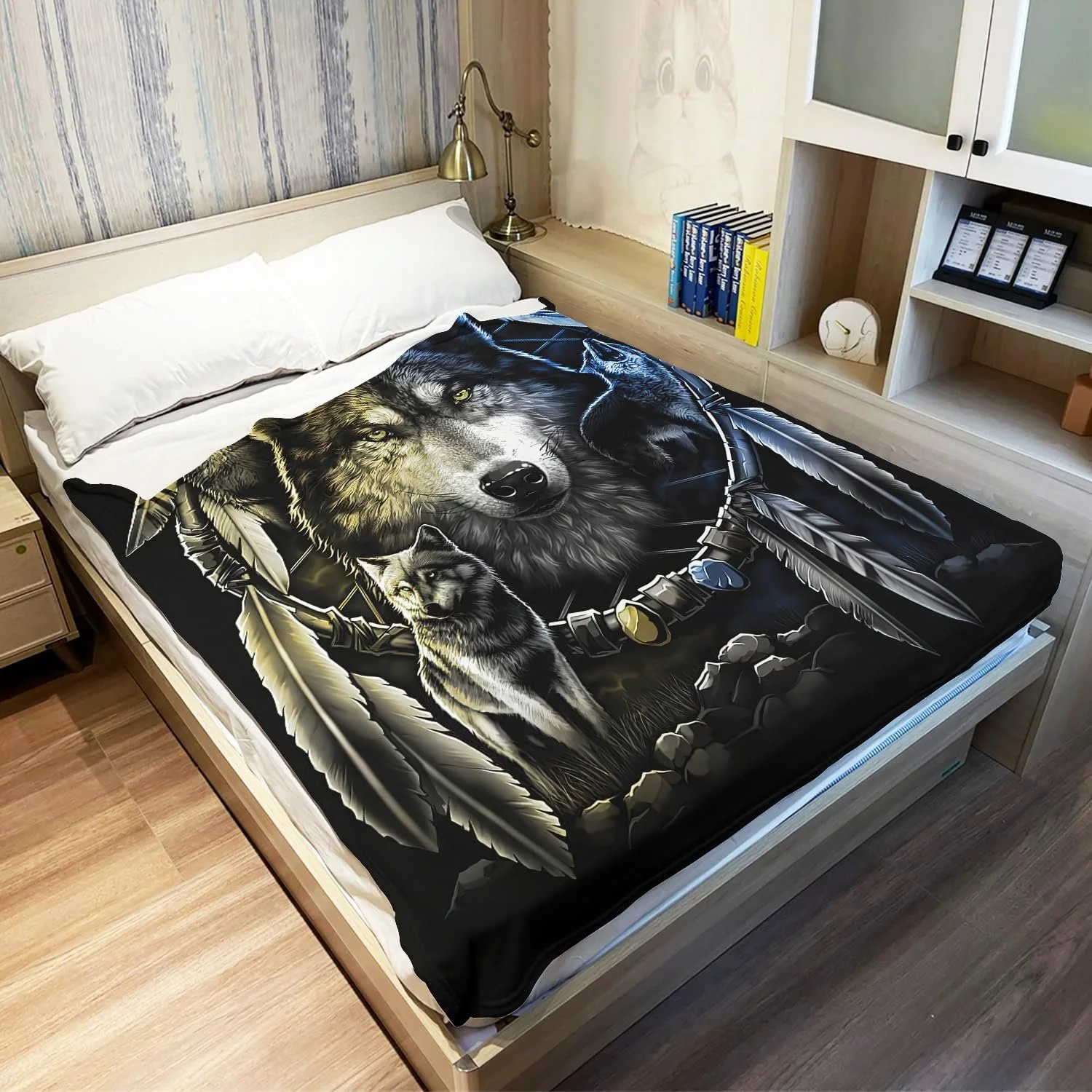 Одеяло YISUMEI Фланель Волк Mandela, 150 x 200 см, фото №4