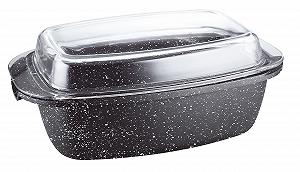 Гусятница Kamberg 0008048 40 x 22 x 16 см Литой алюминий Черный мрамор - Фото 1