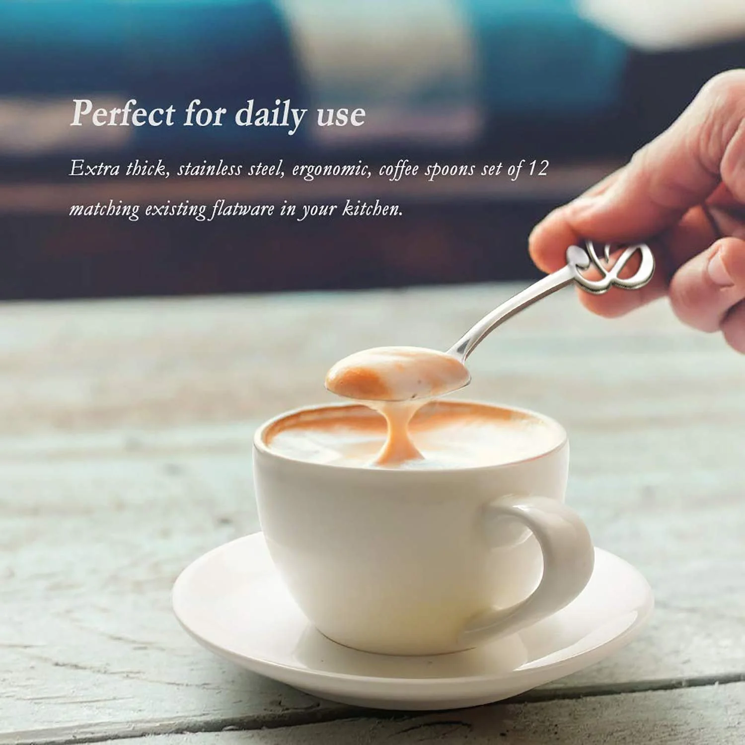 Ложка десертная JUSTDOLIFE Музыкальная нота, 4 шт, фото №6