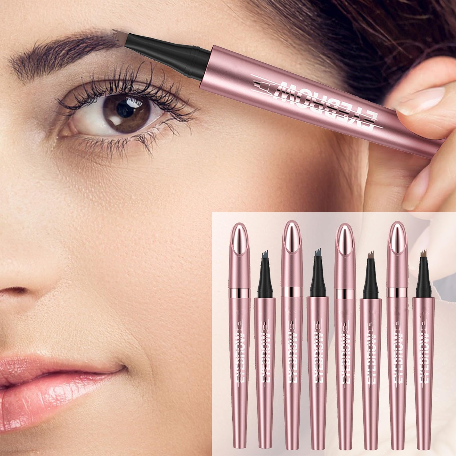 Олівець для брів Eyebrow Microblading Pen Waterproof 2024 Light Coffee, фото №5