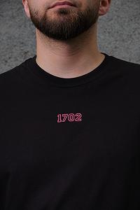 Оверсайз футболка з принтом Without pink 1702 black synthetic.ua - Фото 1