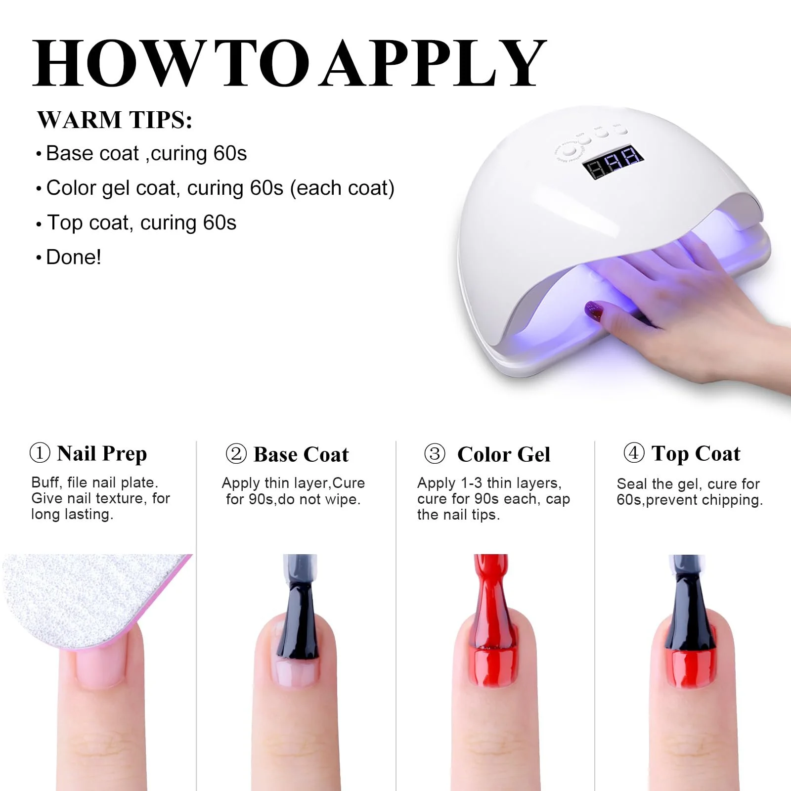 Гель-лак Imtiti Прозорий Рожевий Фіолетовий Прозорий 15 мл, фото №6