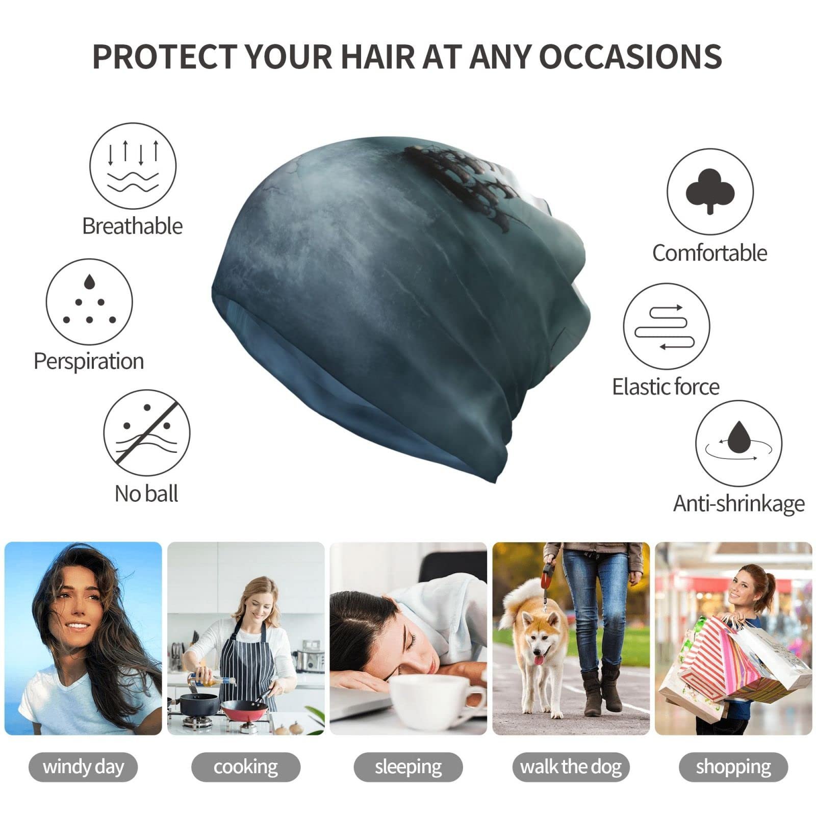 Шапка-біні ESASAM Дитяча з малюнком русалки та вітрильника в морі, з принтом піратського корабля, фото №8 Шапка-біні ESASAM Дитяча з малюнком русалки та вітрильника в морі, з принтом піратського корабля, фото №8