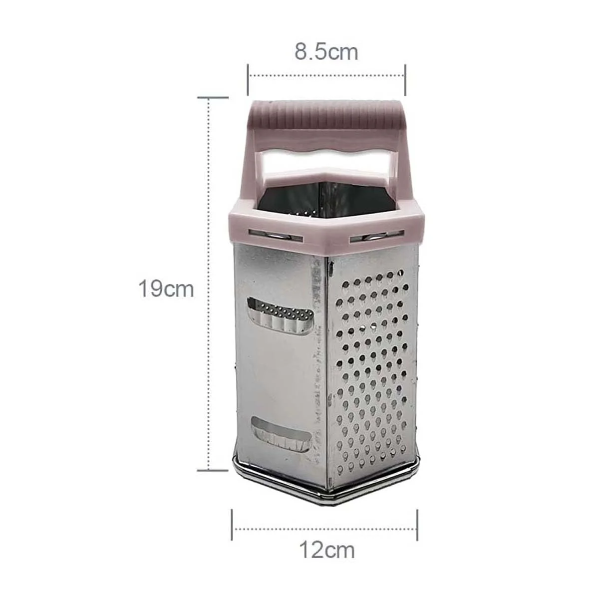 Тертка Six Sided Металева багатофункціональна 19 см Рожевий, фото №3