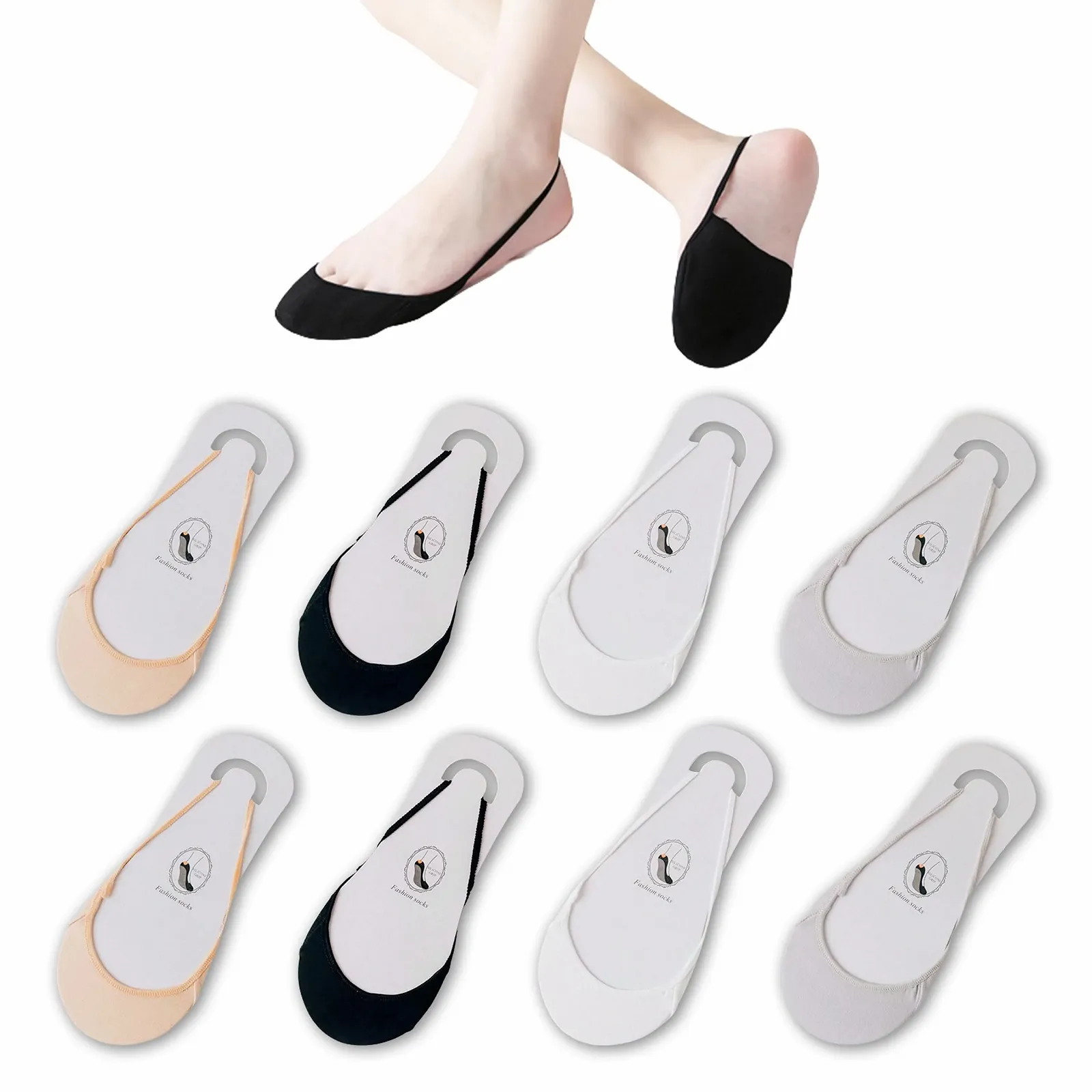 Шкарпетки-слідки No Show Ice Silk, 8 пар, фото №1 Шкарпетки-слідки No Show Ice Silk, 8 пар, фото №1