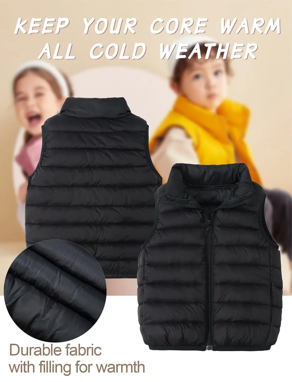 Жилет Happy Cherry Для дівчат, для хлопчиків, стьобаний, фото №5